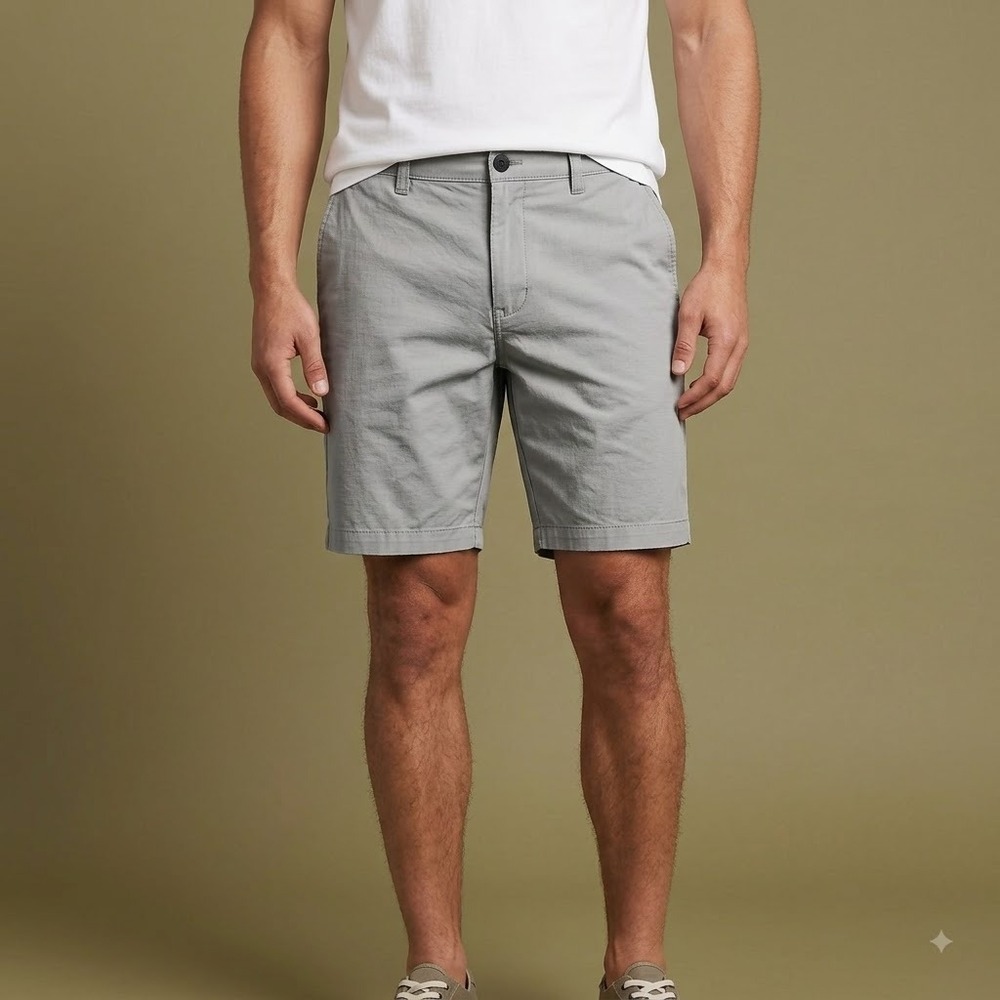 Banana Republic Shorts Men's 36 Gray Casual Stretch Flat Front